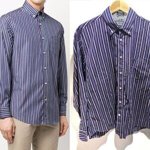 Paul & Shark yachting | Striped long-sleeve shirt in Purple/Blue (42/16.5)